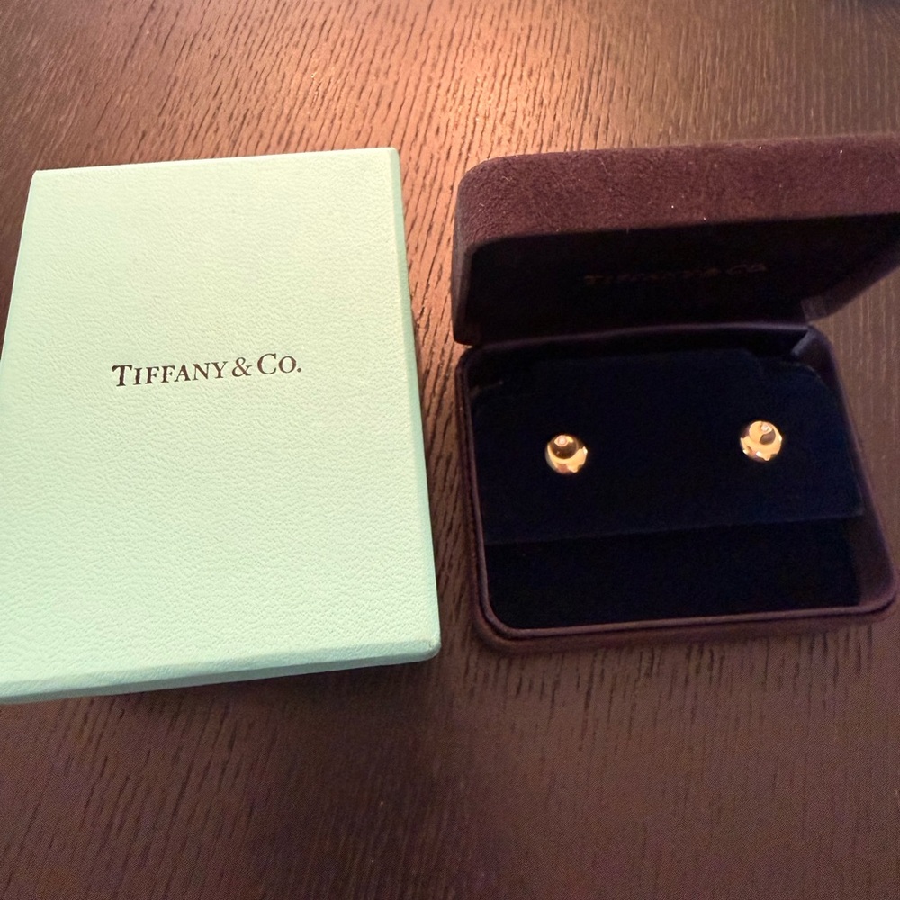 Tiffany & Co. Elsa Peretti. Disc Earrings with Diamonds.18k.hard to find - Picture 3 of 7